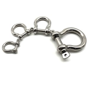 Stainless Anchor Bow Shackle U Clasp With Screw Rod Leather Craft Connect Tools Leatherwork Hardware