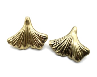 Ginkgo Leaf Design Drawer Knob | Heavy Brass Drawer Pulls | Cabinet Handles for Wardrobe, Wine Cellar & Luxury Furniture