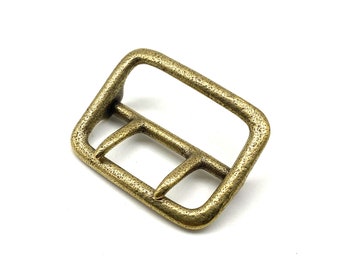 Sam Browne Buckle Vintage Double Centre Pin Brass Buckle 45mm