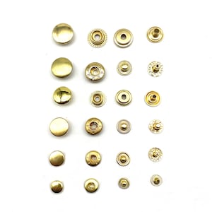Brass Snap Button Leather Craft Fastener Closure 8/10/12.5/15mm image 4