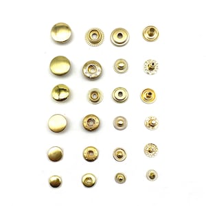 Brass Snap Button Leather Craft Fastener Closure 8/10/12.5/15mm zdjęcie 4