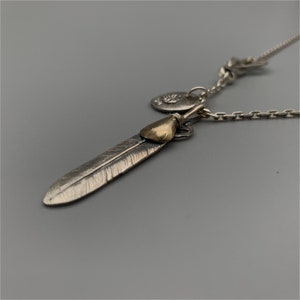 Silver Feather Charm Necklace Japan Fashion Necklaces Gift for BF