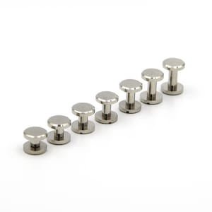 Rivetti a vite Chicago in argento, rivetti in pelle, borchie in ottone da 4 a 20 mm #Saldi