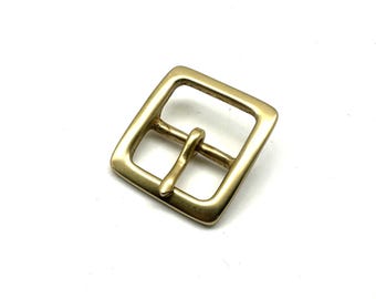 Fibbia ad ardiglione in ottone da 30 mm, ferramenta per artigianato in pelle, fibbie per cinghie per borse