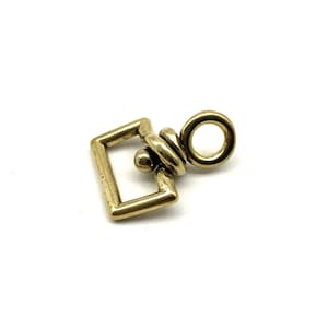 Gold Brass Swivel Loop,Swivel Ring for Leather Keychain