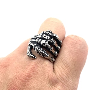 Punk Skull Ring,Rider&#39;s Ring,Biker Rings