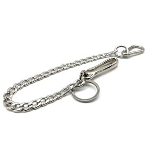 Stainless Wheat Chain Wallet Leather Belt Key Holder Keychain Stainless Steel Purse Chain Men's Gifts