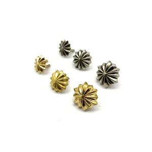 Flower Daisy Studs Pin Back Button Leather Craft Hardwares