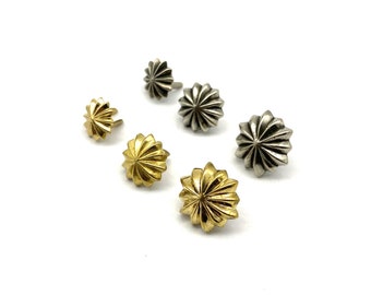 Flower Daisy Studs Pin Back Button Leather Craft Hardwares