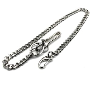 Silver Wallet Chain Leather Belt Key Holder Keychain Stainless Steel Purse Chain Men's Gifts
