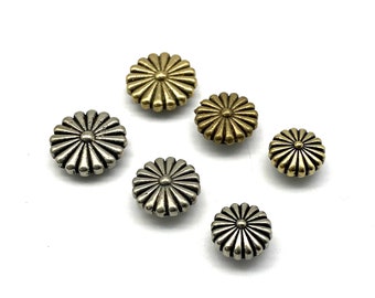 Copper Flower Concho Screw Back Retro Brass Leather Decoration Concho Rivets Bag Studs