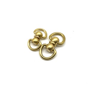 Double Head Loop Brass Swivel Ring Hook Leather Hardwares Chain Connector