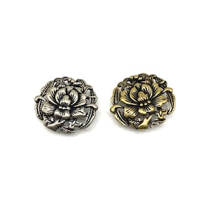 Flower Conchos Rivets Leather Craft Decoration Button Screw Back