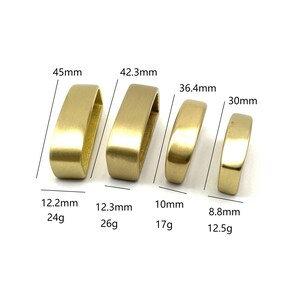 Solid Brass Belt Loop Leather Belt Keepers 25/30/35/40mm image 2