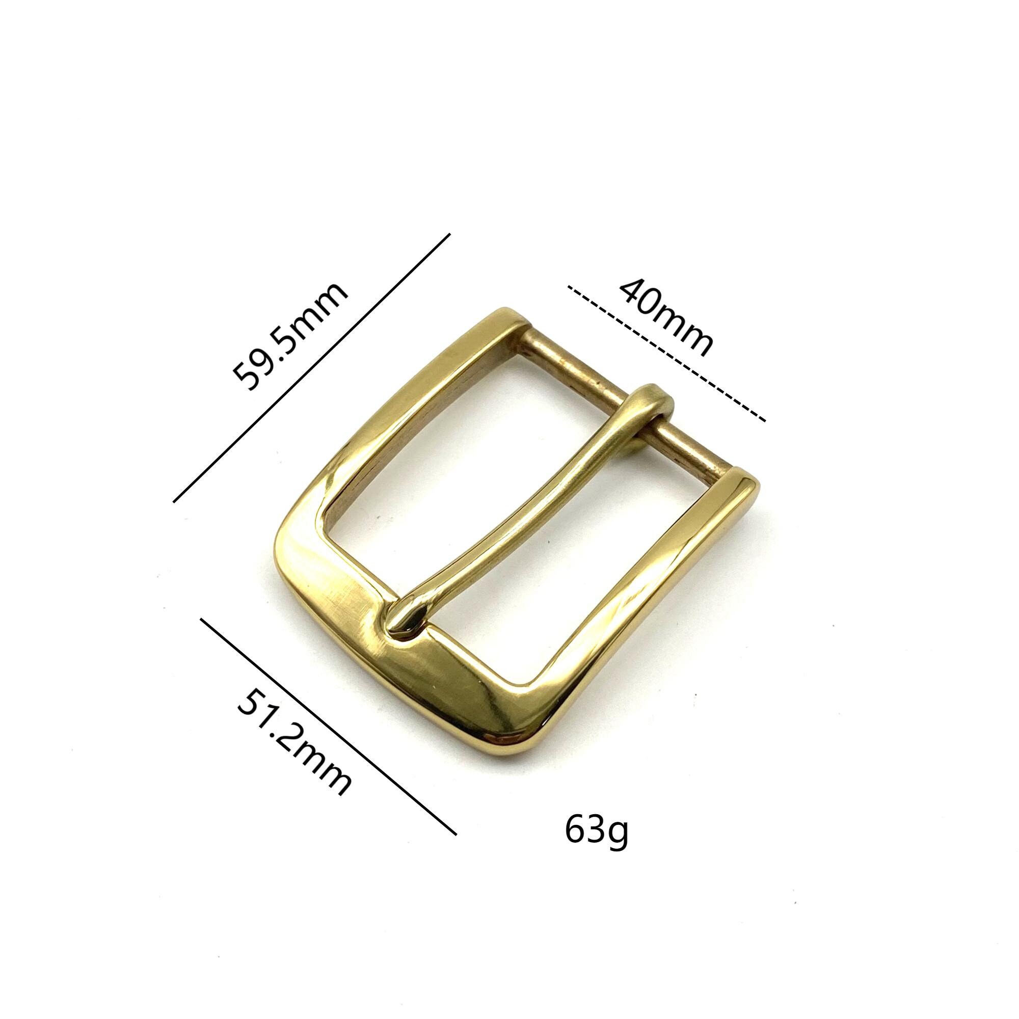 Fibbia Cintura Classica A Spillo Per Cinturino 40 Mm - Placcata Ottone Antico