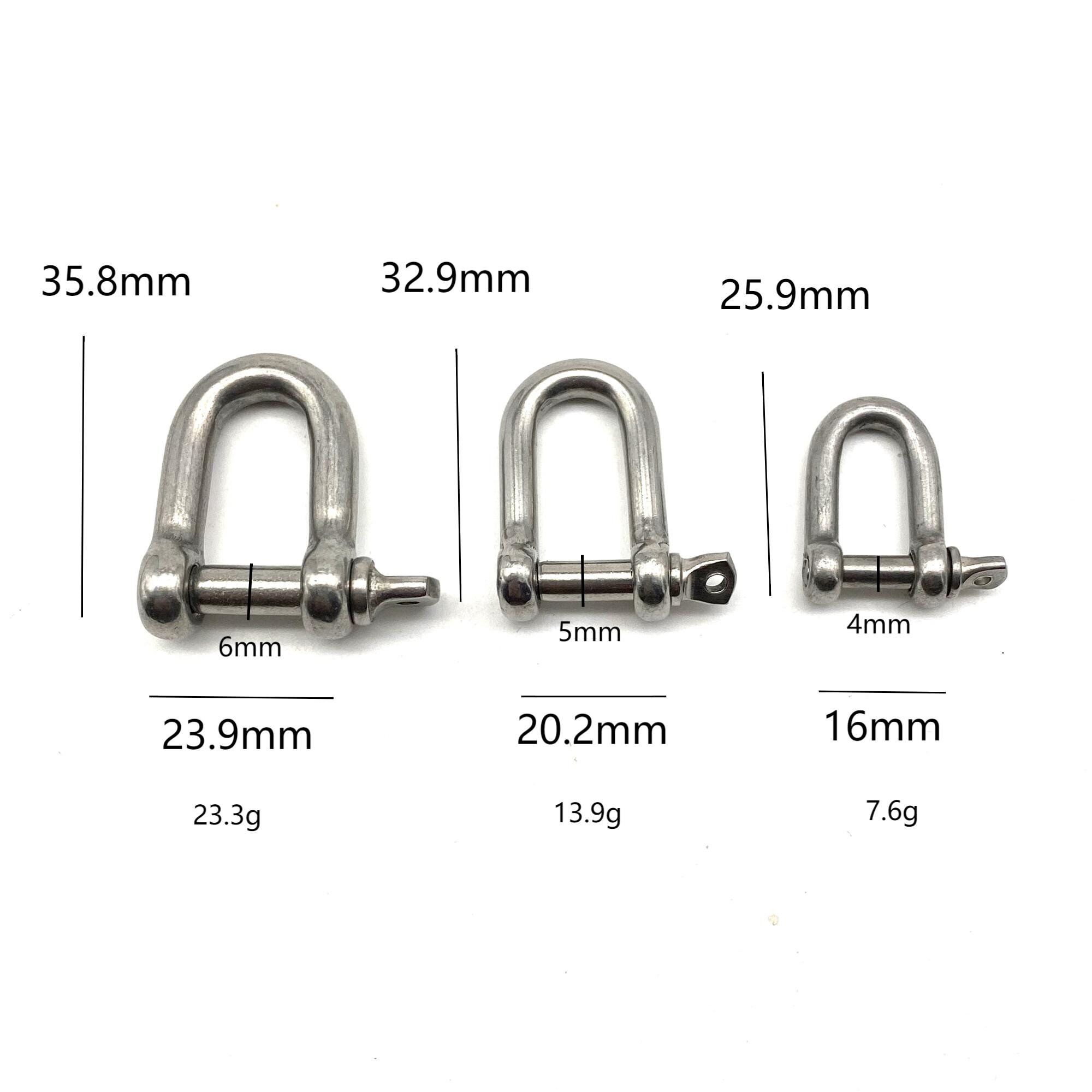 PRO D-shackle Stainless Steel Shackles M4/M5/M6 - Etsy