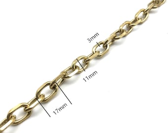 Solid Brass Anchor Link Chain Leather Wallet Chains - Etsy Canada