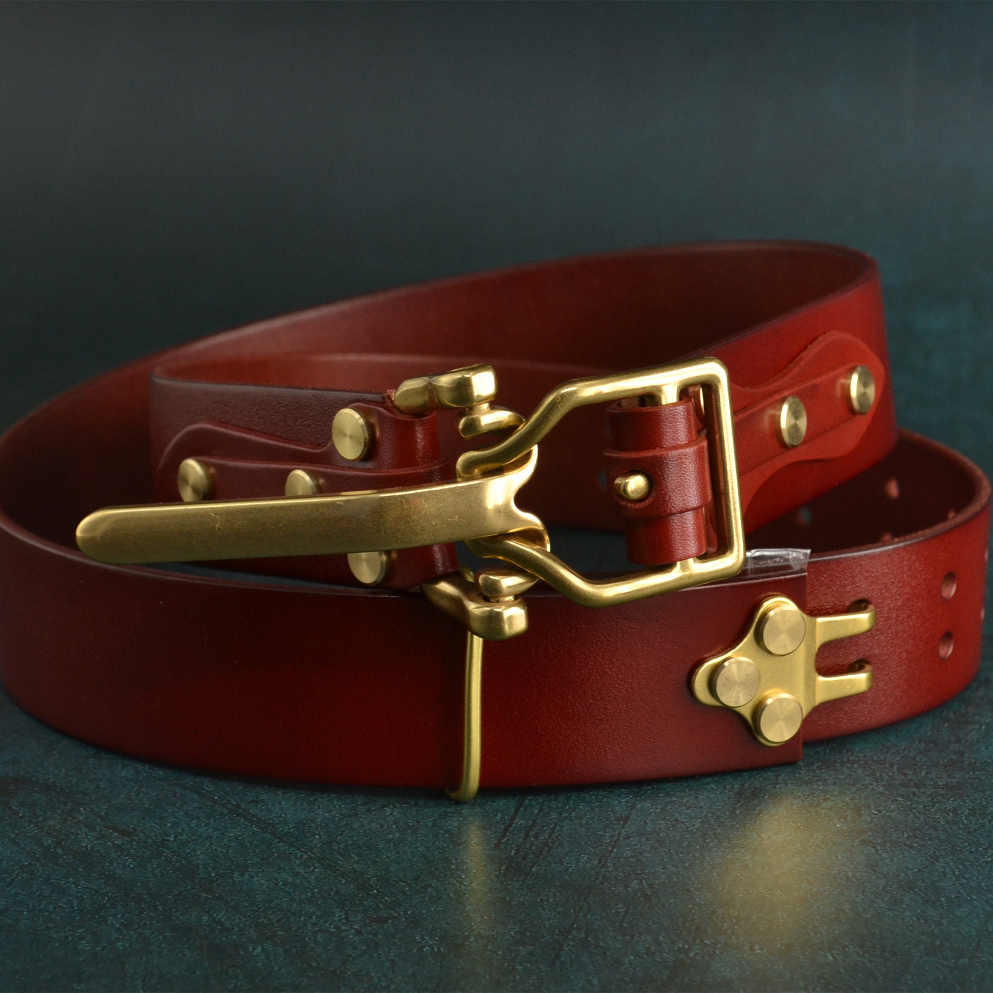 100% Genuine Ultra Soft Leather Adjustable  Belt with Solid Brass Buckle S/M Solid Brass Roller Buckle Genuine Full Grain Leather Belt 1  main image 2