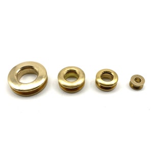Brass Screw Grommet Eyelet Ring 10/16/20/28mm Leather Bag Round Loop zdjęcie 7