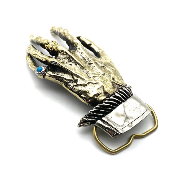 Vampire Hand Brass Buckle Exclusive Ghost Leather Belt Buckle