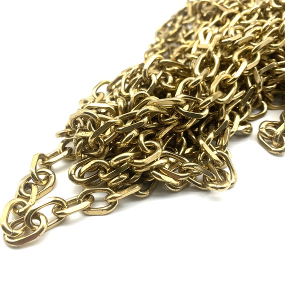 Solid Brass Anchor Link Chain Leather Wallet Chain Cross Cable