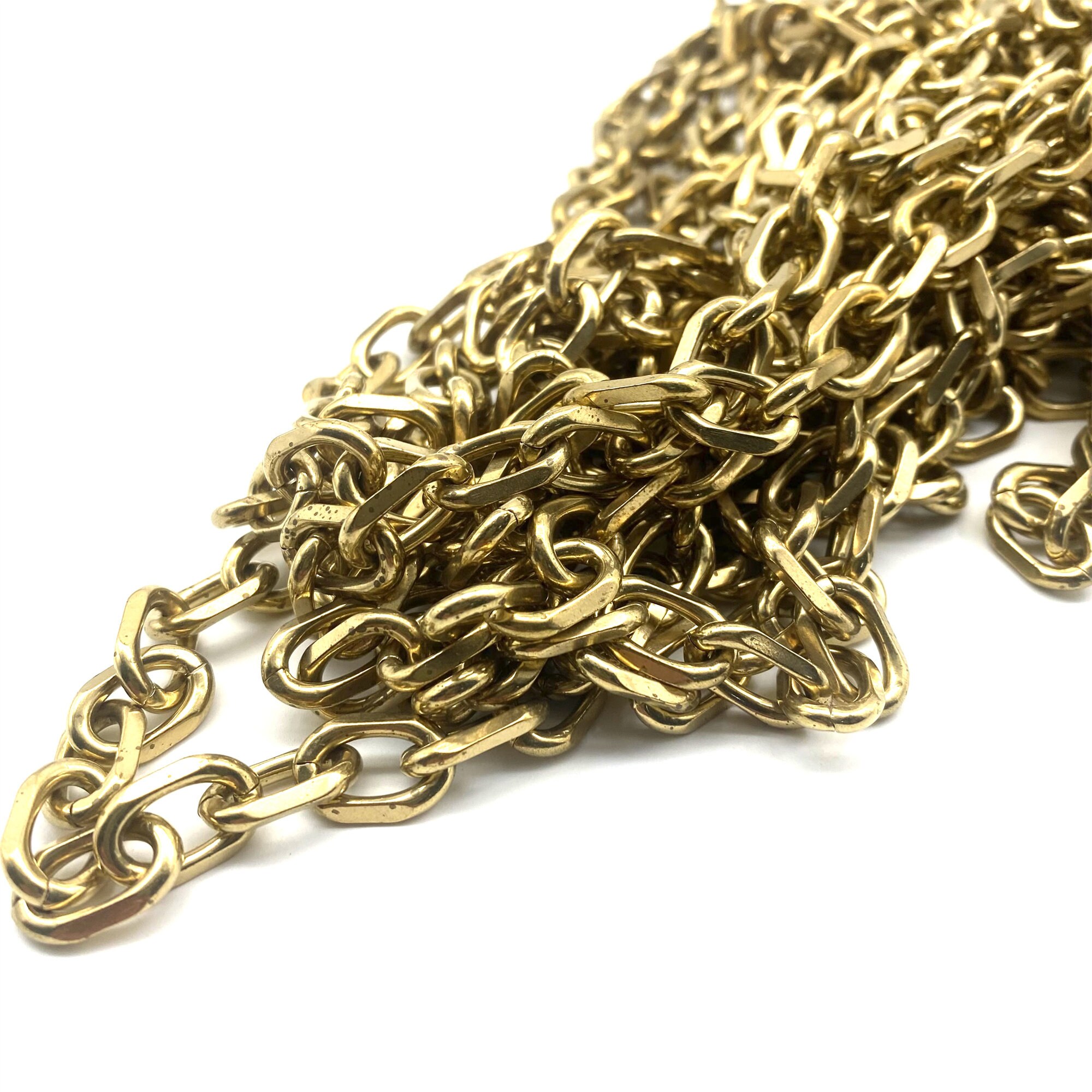 Solid Brass Anchor Link Chain Leather Wallet Chain Cross Cable