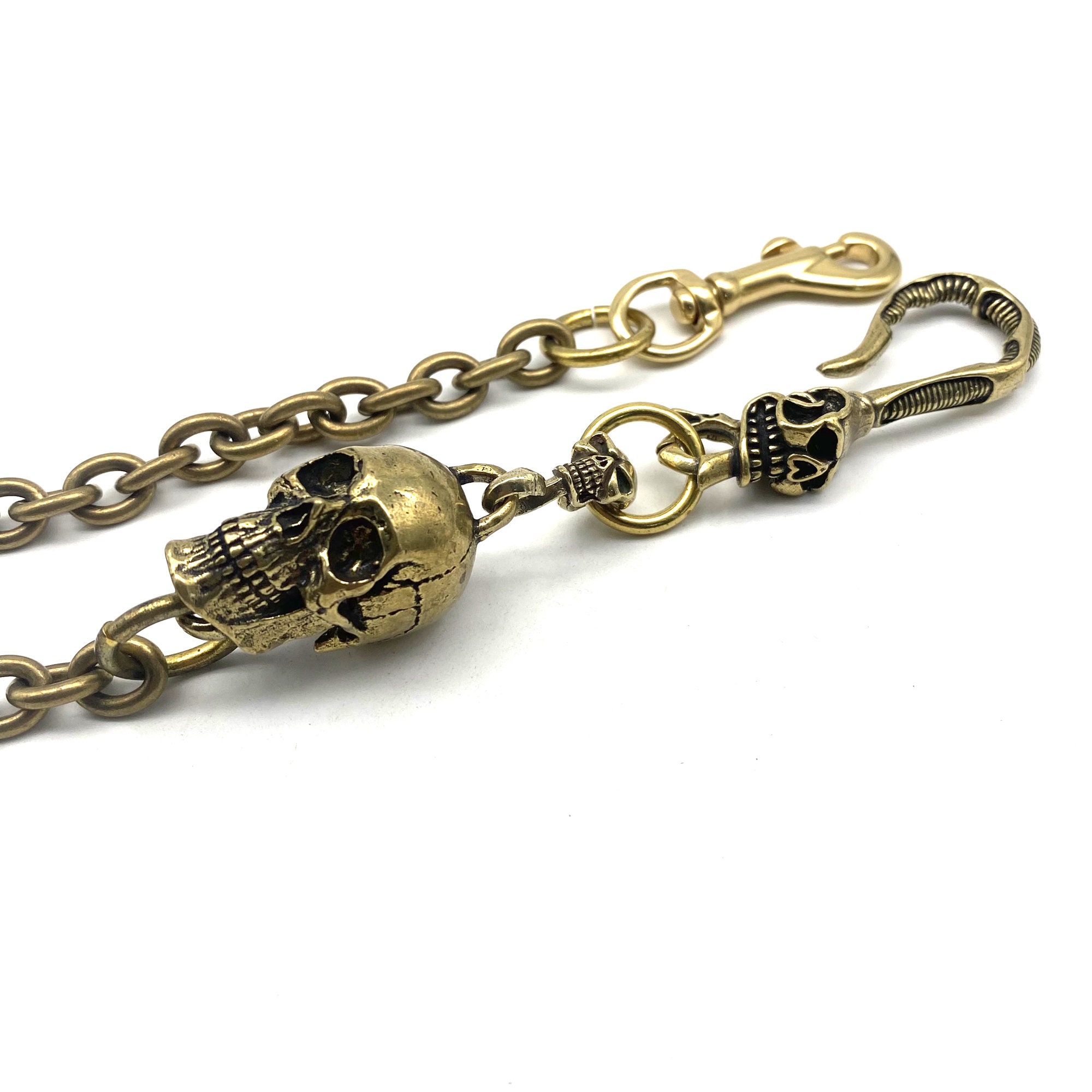小物 RUDE GALLERY Clip Hook Skull WalletChain Hellride Custom