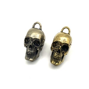 Große Vintage Schädel Perle Link Connector Kupfer Schädel Charme Anhänger Brieftasche Kette verbunden Anhänger #Sales