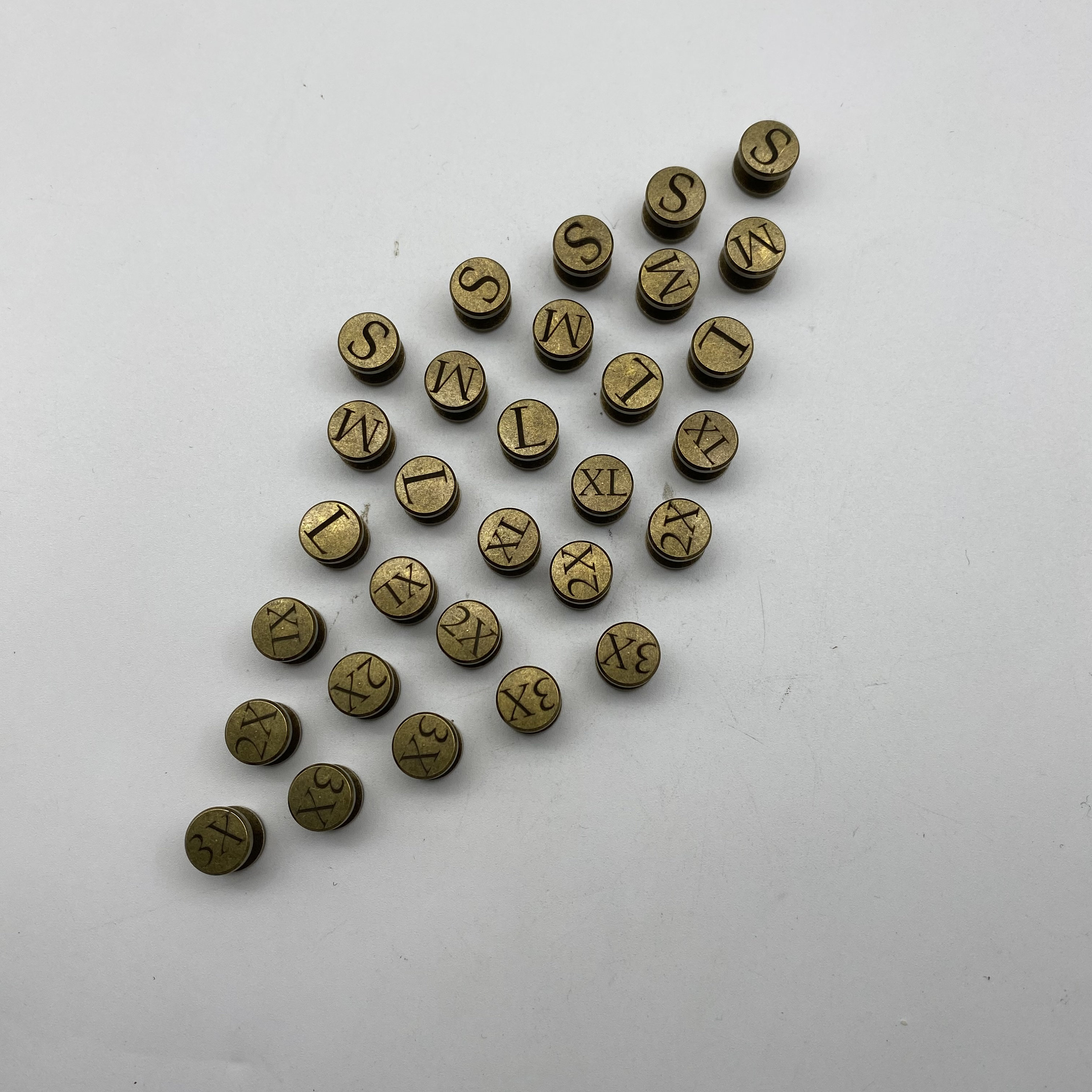 Customized Logo Text Bronze Chicago Screw Rivets Custom Brand Leather ...