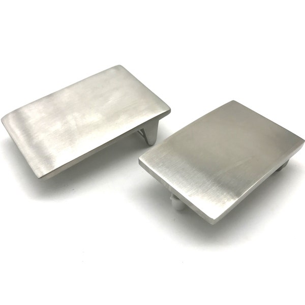 304L Stainless Steel Rectangular Smooth Plain Belts Buckles 35/40mm Leather Craft Belt Fitting