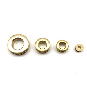 Brass Screw Grommet Eyelet Ring 10/16/20/28mm Leather Bag Round Loop zdjęcie 8