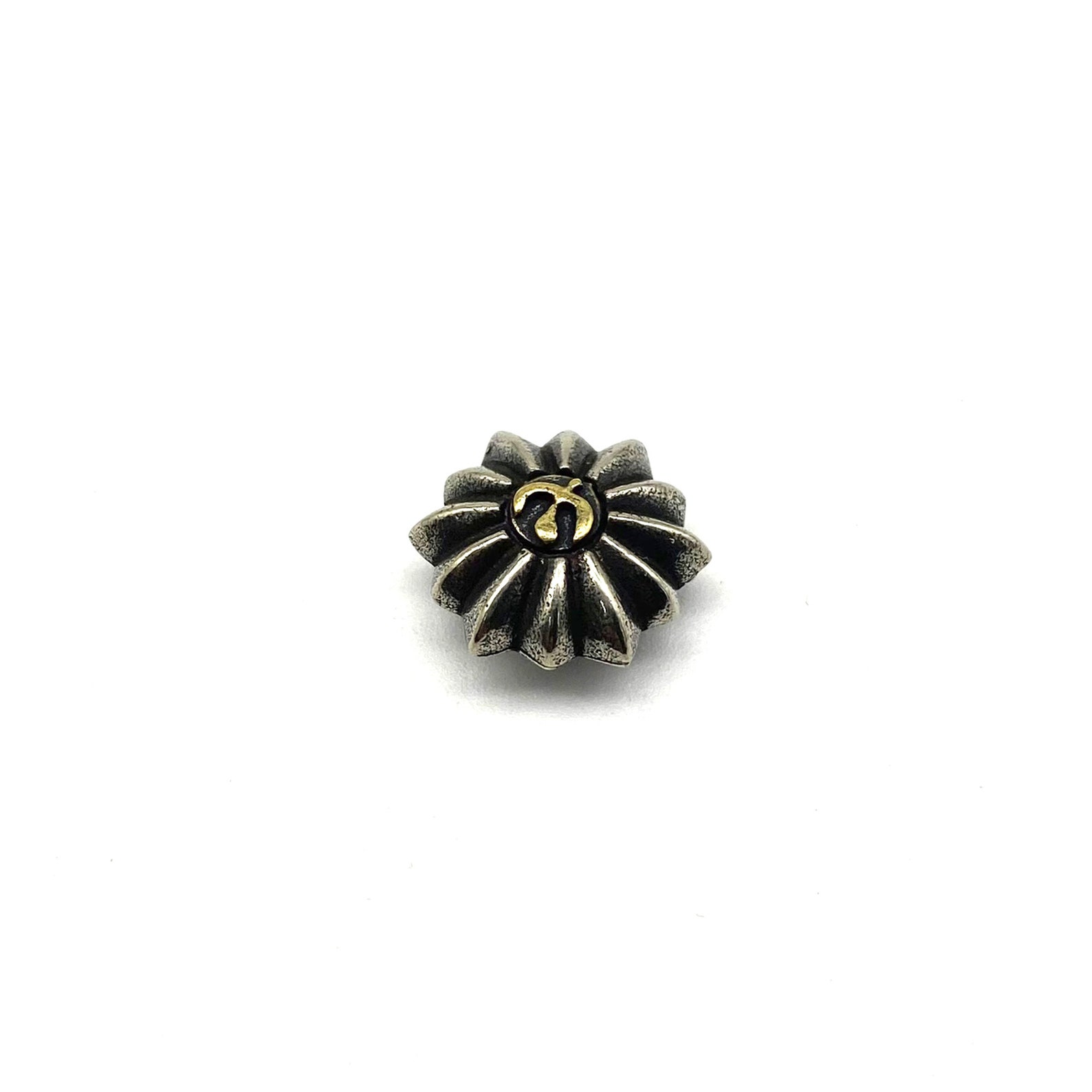 50pc 12mm Antique Brass Rope Flower Conchos - Rivet Back Studs For Leathercraft, Belts, Bags & More