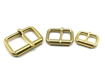 Solid Brass Rolling Bar Buckle Leather Strap Fastener Closure 20/25/32mm