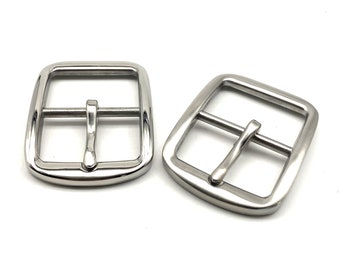 Premium Stainless Belt Buckle Leather Belt Buckle Centre Bar Pin Buckles Shiny&Matte Finish