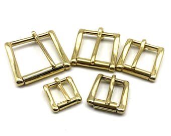 Brass Rolling Bar Buckle Leather Bag Strap Closure Dog Collar Fastener Buckle