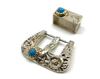 Sales# Turquoise Watch Strap Buckle,Watch Band Fastener Buckle,Leather Boots Buckle,20/22/24mm