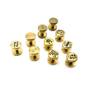 Rivetti a vite Chicago in ottone con logo personalizzato, rivetti in pelle con marchio personalizzato