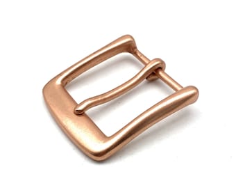 Red Copper Centre Bar Buckles Leather Belt Fasten Buckles