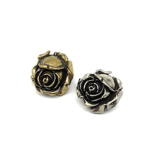 Rose Design Conchos Button Screw Back Leather Bag Embellishment Hardwares