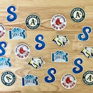 Custom Helmet Logo Stickers // 2.5” & 1.25” // Team Logo Helmet Decals // Perfect for Hockey, Football, Lacrosse, Baseball, Softball