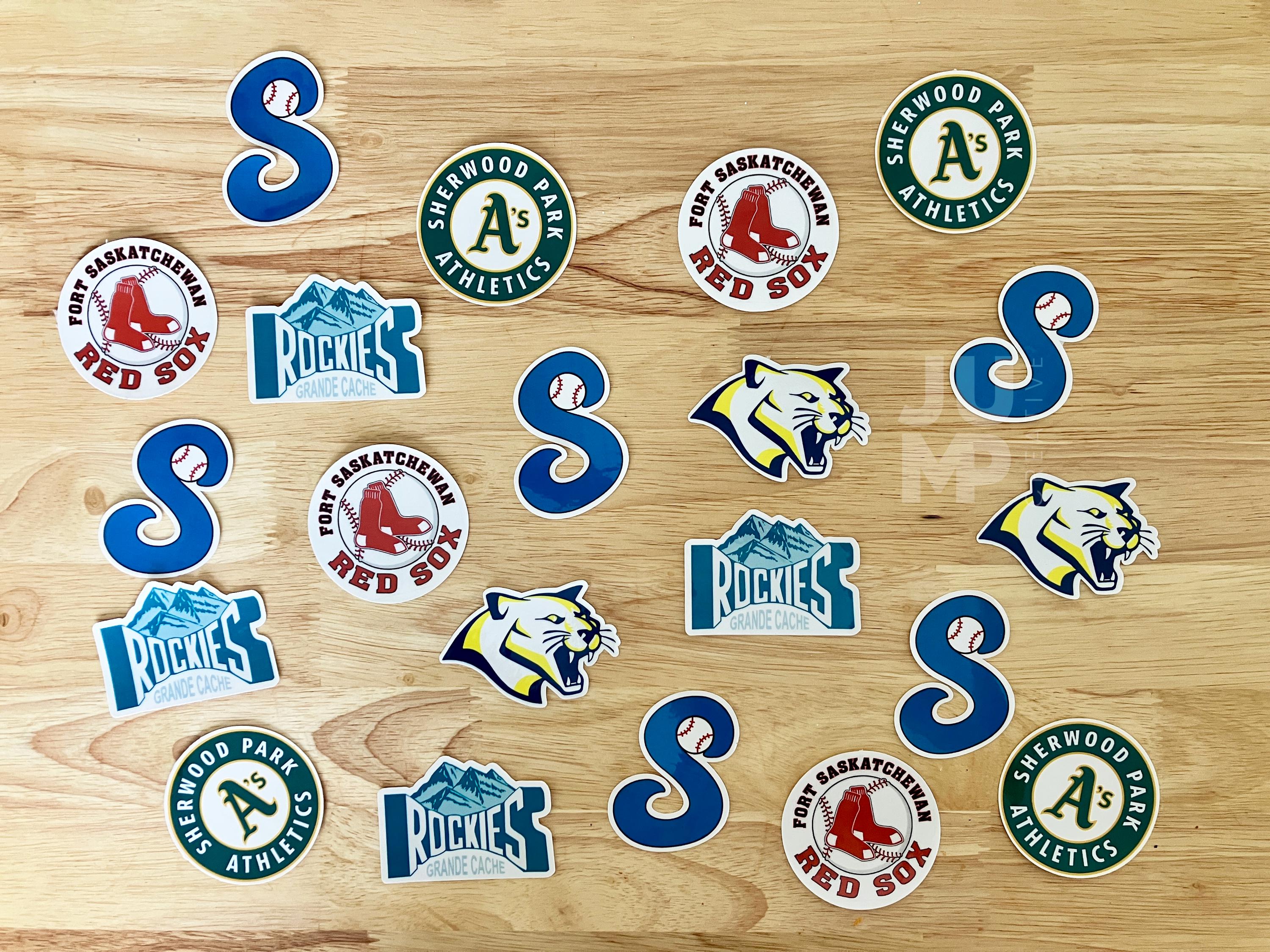Custom Helmet Logo Stickers // 2.5” & 1.25” // Team Logo Helmet Decals // Perfect for Hockey, Football, Lacrosse, Baseball, Softball