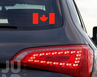 Canadian Flag Decal – Waterproof Vinyl Sticker, Car or Laptop