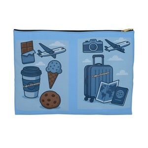 Travel Themed Accessory Pouch Perfect for Adventurers Organizers and Gift Givers  Cute Travel Bag Travel Essentials Vacation