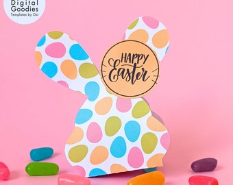 Bunny favor box, Easter box SVG, Easter box digital download, Spring DIY, Favor box SVG for silhouette, Easter candy box template