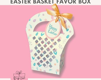 Easter box SVG, Easter box digital download, Spring DIY, Favor box SVG for silhouette, Easter candy box template