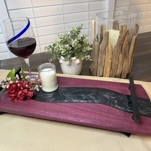 Purple Heart Wood with Charcoal Black Epoxy