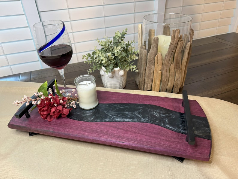 Purple Heart Wood with Charcoal Black Epoxy