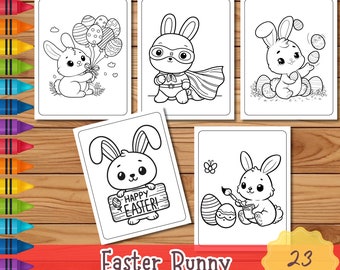 Easter Bunny Coloring Pages for Kids: 23 Spring Printables (PDF & JPG)
