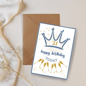 happy 21st birthday card, 21st birthday card, card for him, 21st birthday celebration, printable birthday card, printable 21st card