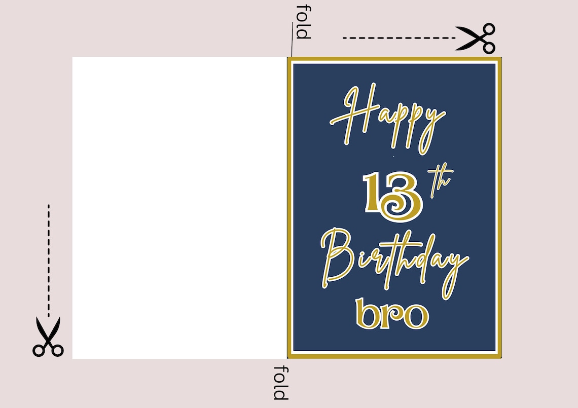 13th Birthday Card for Boy,13th Birthday, Teenager Card, Born in 2008 ...